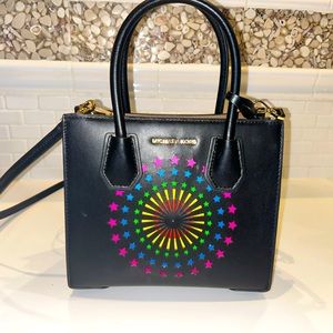 MICHAEL KORS Mercer Firework Pride Light Up by Sounds Satchel Bag RARE